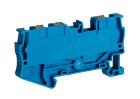 Blok zacisków przelotowych Phoenix Contact poziomy: Pojedynczy 24 → 10AWGWciskane PT 4-TWIN BU 32A 800 V