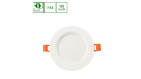 Dure 3 Max Downlight 12W Cw 230V 110St Ip44 Ik06 Fi140x30 Biały Okrągły 5 Lat...
