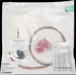 53100.209 Splice cassette, assembled, pigtails SC OM4