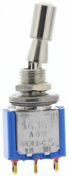 Przełącznik Wł.-wł. średnica wycięcia 6.5mm SPDT APEM Montaż panelowy długość przełącznika 14.75mm