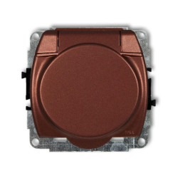 TREND Gniazdo bryzgoszczelne z/u (klapka brązowy metalik) brązowy metalik 9GPB-1zp