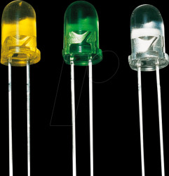 L-53MBDL LED, 5 mm, wired, blue-diffuse, 430 nm, 80 mcd, 20°,