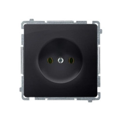 Simon Basic Gniazdo pojedyncze b/u z przesłonami grafit matowy BMG1Z.01/28