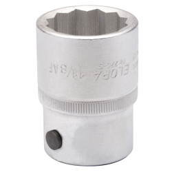Elora 00492 1.1/8&quot; 3/4&quot; Square Drive Bi-hexagon Socket