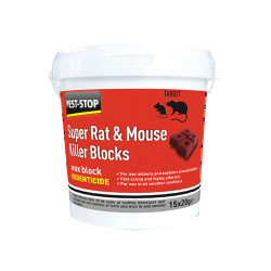 Pest-Stop PSWB04 Super Rat &amp; Mouse Killer Wax Blocks