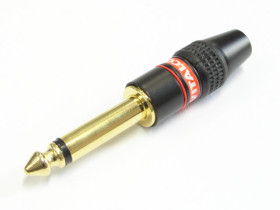 Wtyk JACK 6.3mm mono złocony ANARE