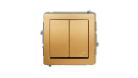 Deco Łącznik Jednobiegunowy Ze Schodowym (Wspólne Zasilanie) Złoty 29Dwp-10.1
