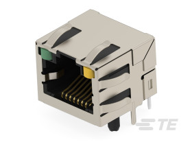 Złącze Ethernet Żeński Złącze RJ45 Przewlekany Cat5e TE Connectivity, 90° 8-żyłowe