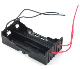 KOSZYK NA 2 AKUMULATORY 18650 2-OBWODOWY Z BLASZKAMI (08339) (KOSZ-08339)