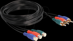85370 Cinch RGB video cable 3 x male to 3 x female 3 m