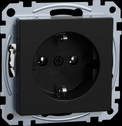 MEG2301-0403 System M protective contact socket - type F Ocean Plastic black