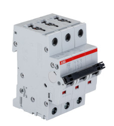 Wyłącznik nadprądowy MCB, Typ D, 3-biegunowy, 16A, 440V, 12V, na szynę DIN, ABB S203-D16, S200
