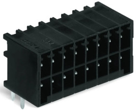 Pin header, 36 pole, pitch 3.5 mm, angled, black, 713-1438/105-000