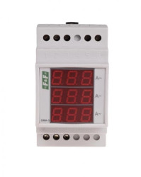 Amperomierz 3-fazowy cyfrowy modułowy 0-20A do pomiaru bezpośredniego DMA-3 20A