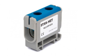 Złączka szynowa gwintowa al/cu 50mm2 niebieska WLZ-35P/50N