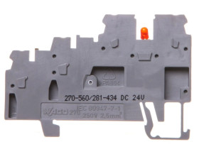 Złączka 3-przewodowa do czujników z LED szara 270-560/281-434