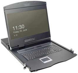 Digitus DS-72211-5IT - 19" konsola KVM z wyświetlaczem TFT 19" (16:9), z klawiaturą IT, KVM Switch z 16 portami Cat5