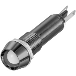 TRU COMPONENTS TC-12358888 LED indicator light White 12V/24V DC 10mm 40&#xB0; 1 pc