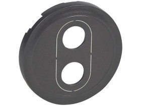 CELIANE Plakietka do gniazd głośnikowych pojedynczych bananowych grafitowa 067872 LEGRAND