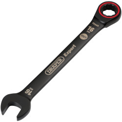 Draper Expert 03889 HI-TORQ&#xAE; Metric Ratchet Combination Spanner 16mm Black