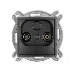 ICON Mechanizm gniazda abonenckiego RTV przelotowego 9dB grafitowy 11IG9P