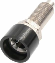 3113-SW Gniazdo półizolowane 4mm, mont.M6, przyłącze lutowane, czarne, ELECTRO-PJP, 3113SW