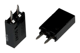 Złącze PCB 2 -pinowe raster: 2.54mm Gniazdo Pionowy Przewlekany