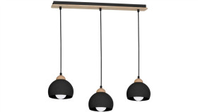 Lampa Wisząca Dama Black 3Xe27 Mlp6550 Milagro