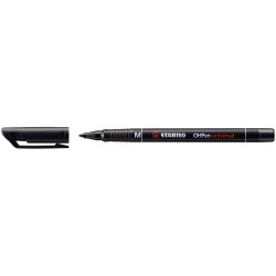 STABILO 843/46 Pen for Overhead Projection Universal Permanent Med Blk Pk 10