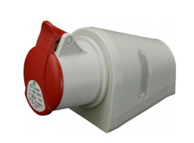 Gniazdo stałe 4P 16A 400V czerwone IP44, IZN 1643