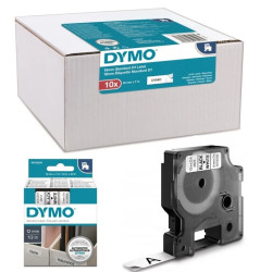 Taśma DYMO D1 12mm x 7m czarny/ biały PACK /10szt./