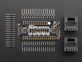 Adafruit NeoPXL8 FeatherWing for Feather M0 - 8 x DMA NeoPixels