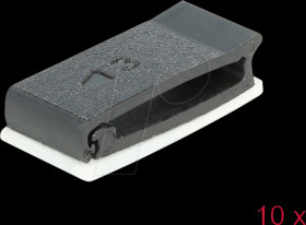 60185 Cable holder with retainer clip, self-adhesive, black