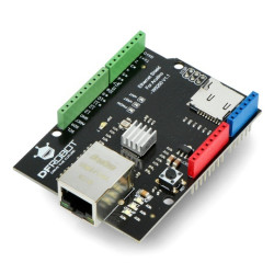 DFRobot Ethernet Shield - W5200 v1.1 z czytnikiem kart microSD - nakładka do Arduino