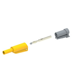Adapter z wtykiem bananowym Męski Połączenie lutowane Żółty 20A Electro PJP rozmiar 4 mm