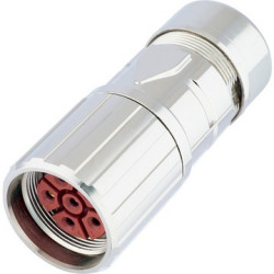 Jack, 6 pole, crimp connection, straight, 76123100