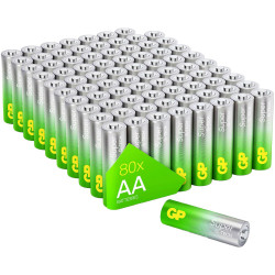GP SUP15A543S80 Super AA Batteries 1.5V Alkaline - Pack of 80
