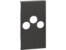 LIVING NOW Plakietka gniazda TV-R-SAT k4210m2d - 2 moduły - czarna KG26M2 LEGRAND