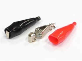 Krokodylek do akumulatora, 5A, czarny