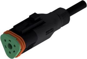 Connection cable, socket, 3 pole, straight to openend, 10m