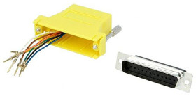 Adapter D-sub z typu D-Sub z 25 stykami na rodzaj Żeński z rodzaju Żeński na typ RJ45