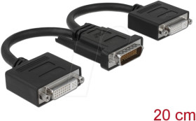 65281 DMS-59 plug &gt; 2 x DVI 24+5 socket, 20 cm