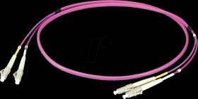 O0319FT.20 Duplex Jumper LC-LC 50/125µ, OM4, erika violet, 20m