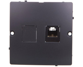 Simon Basic Gniazdo telefoniczne pojedyncze RJ11 grafit matowy BMTF1.02/28