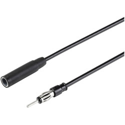 Renkforce RF-5087926 Car antenna cable extension Black 1 m 150 ohm DIN