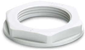 Counter nut, PG29, 46 mm, light gray, 1424554