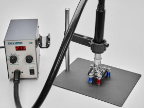 Adafruit Hot Air Helper Rework Station Plate with Two Ring Clamps