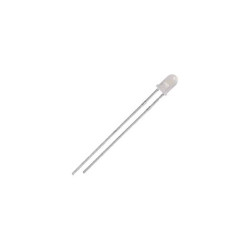 DIODA LED 3mm BIAŁA CIEPŁA MATOWA 400mcd