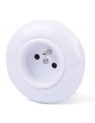 LOFT GNIAZDO 230V Z BOLCEM BIAŁE JLM 2LT-GNB-W