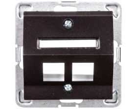 IMPRESJA Obudowa gniazda komputerowego podwójnego skośna antracyt GPK-2YS/p/50